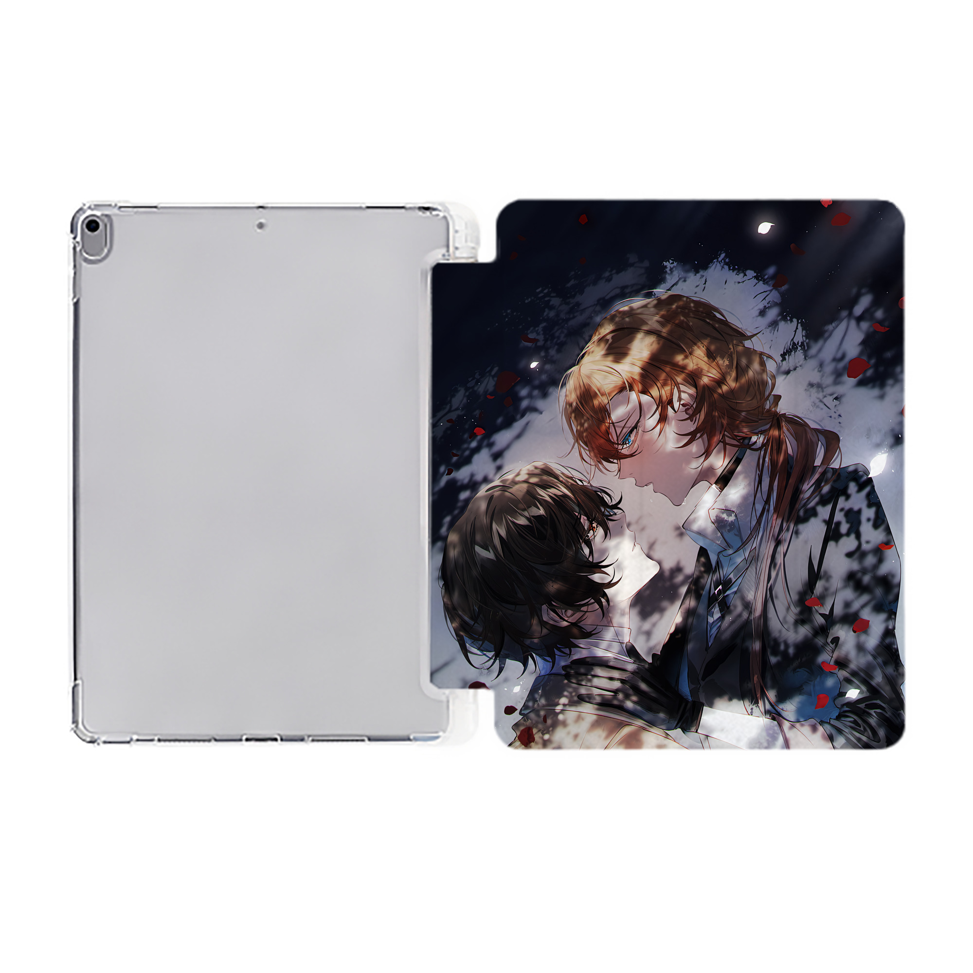 （画像用） 文豪ストレイドッグス Bungo Stray Dogs IPad ケース ペン収納付き 三つ折りスタンド PUレザー×シリコン 対応機種9.5/10.5/10.9インチ
